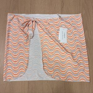 Stylish Orange and White Swim Cover-Up